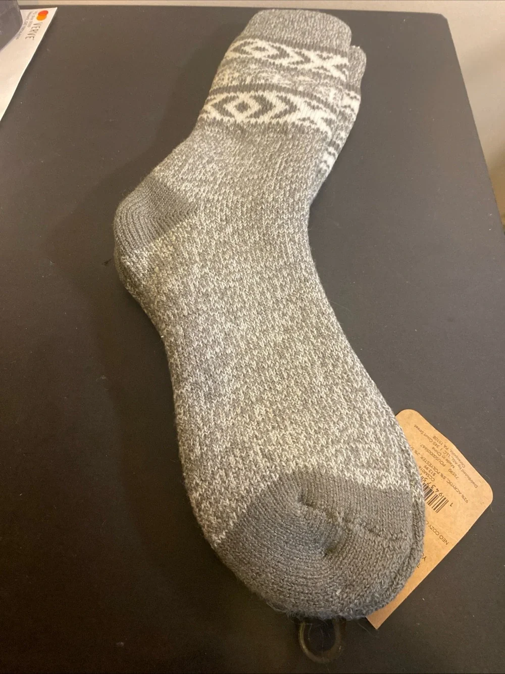 Northeast Outfitters Men's Cozy Cabin Tribal Stripes Crew Socks Large 8-12.5